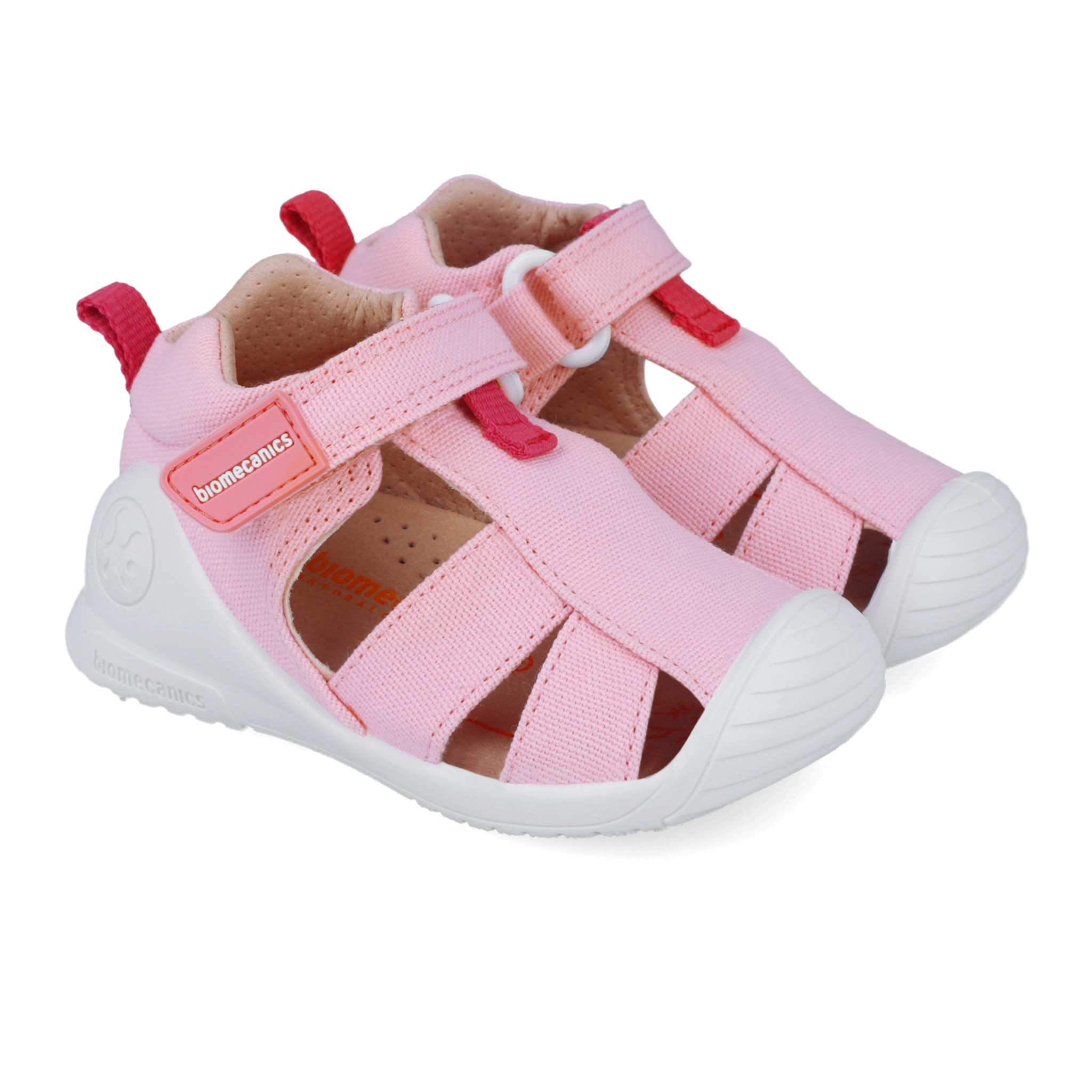 Sandali primi passi in tessuto, Rosa