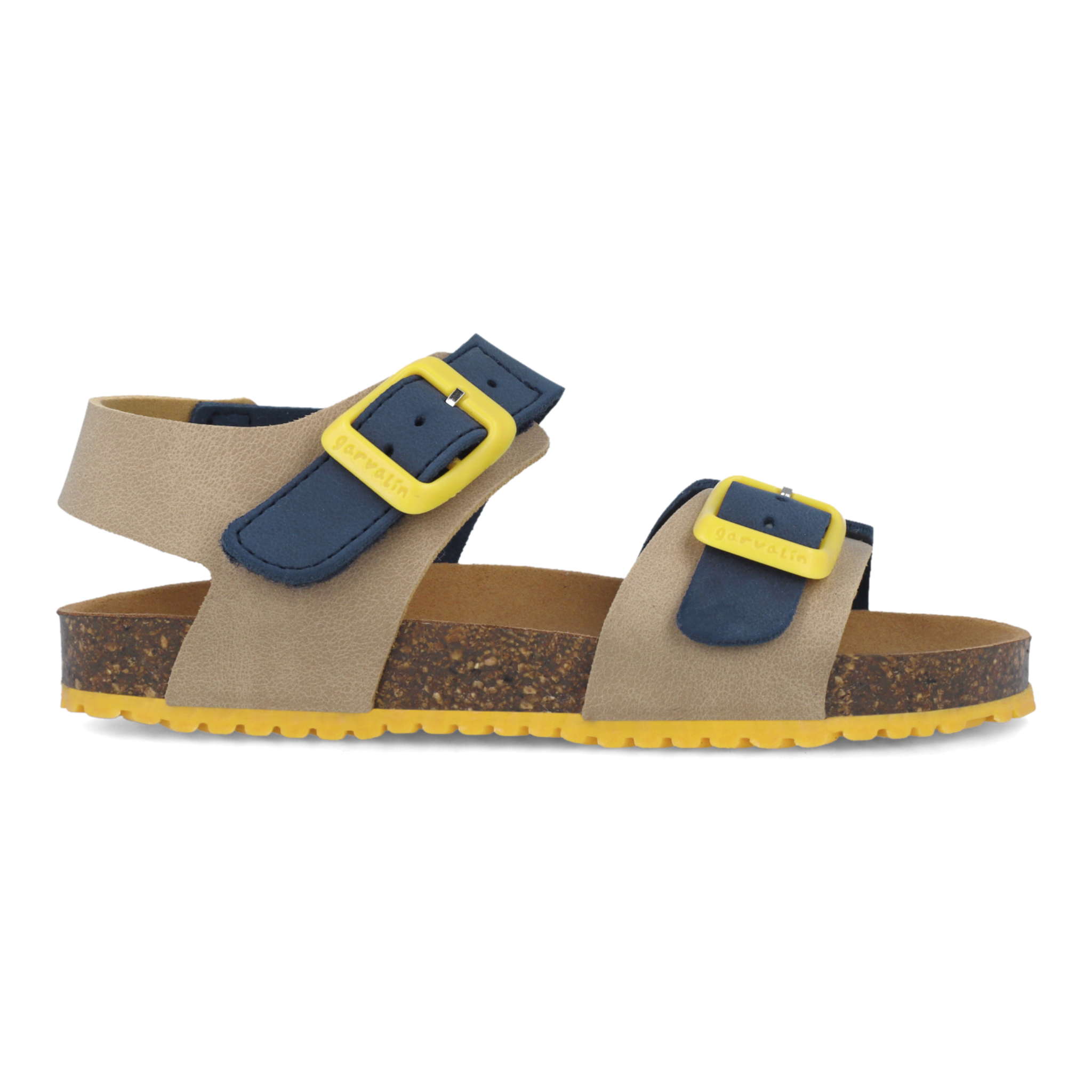 Flexible Sandals, Beige and Blue