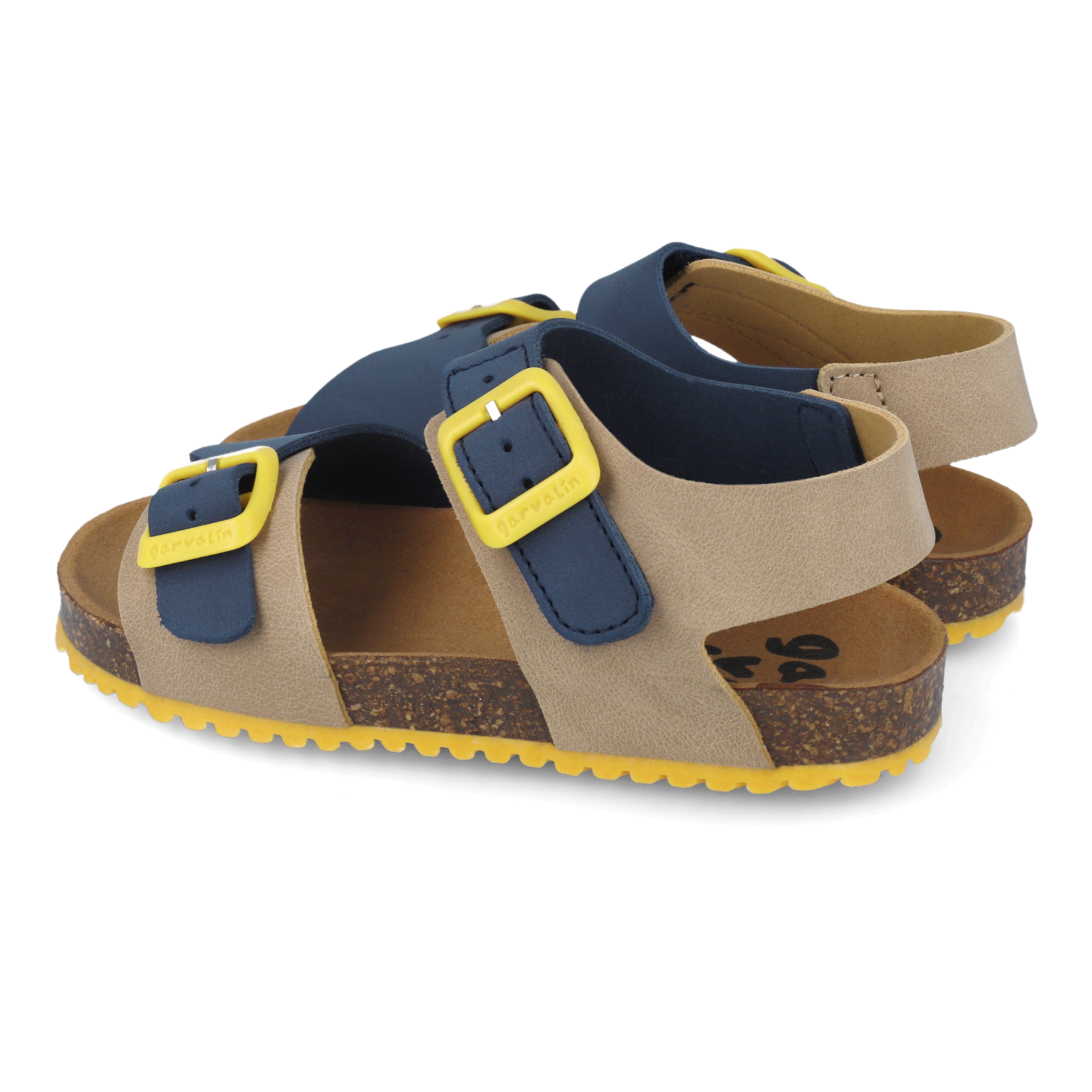 Sandali flessibili, Beige e blu