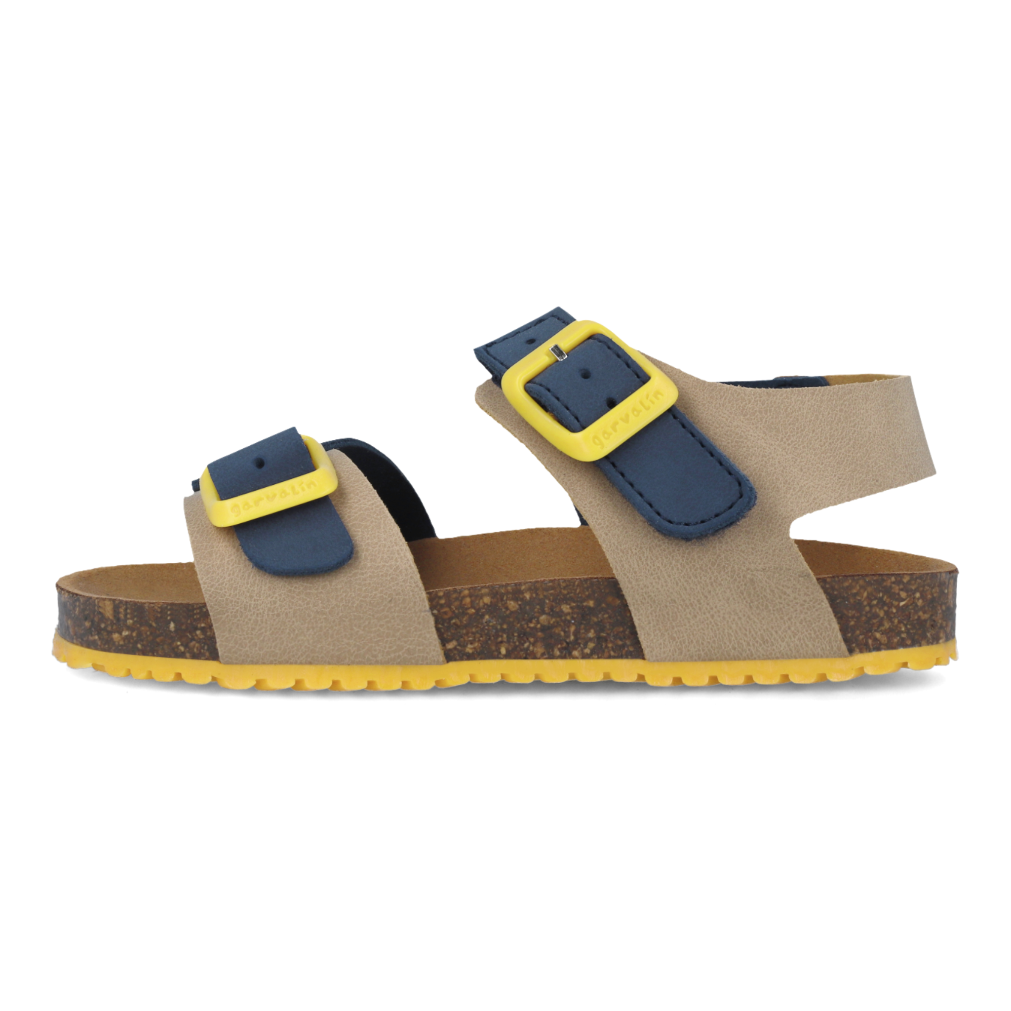 Flexible Sandals, Beige and Blue