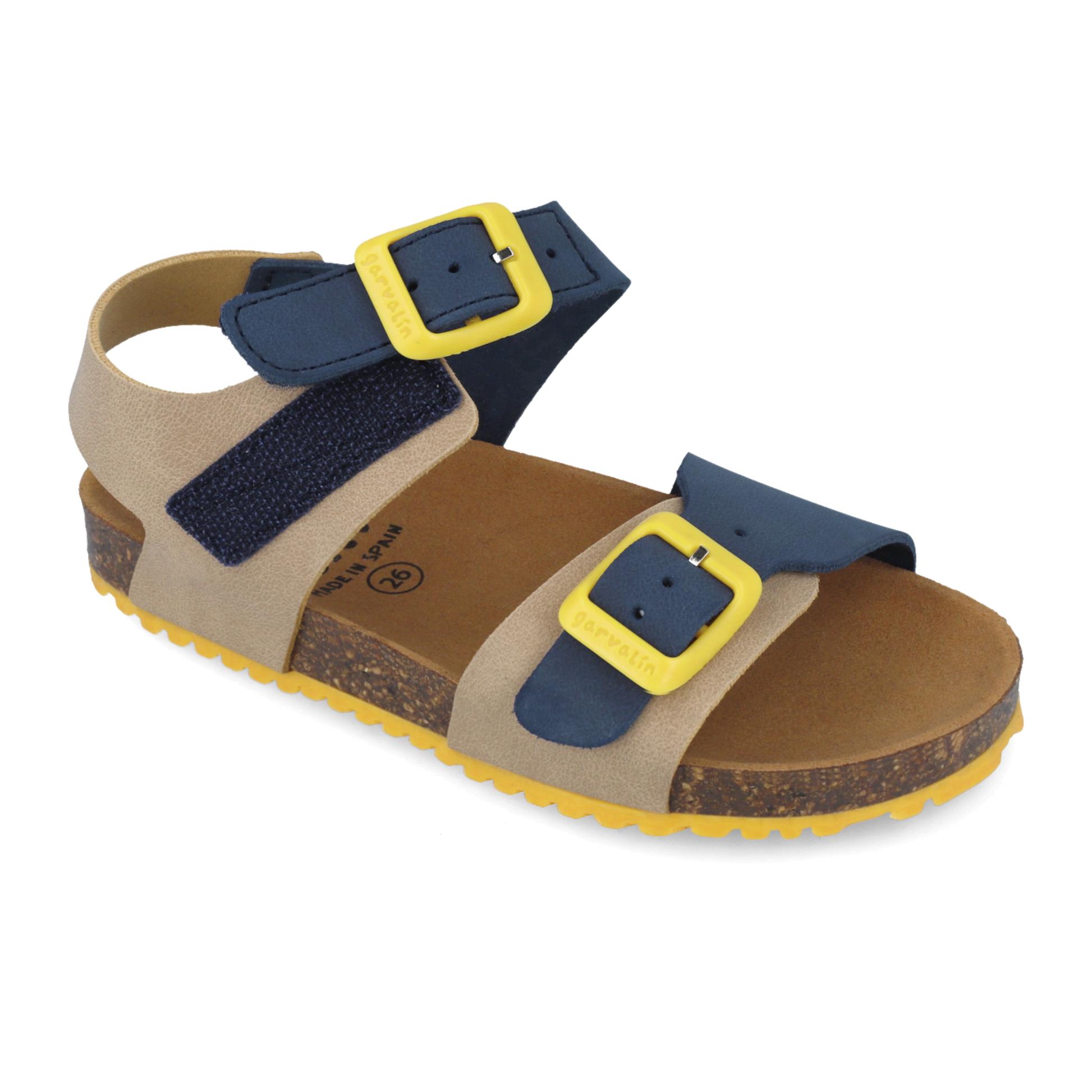 Sandali flessibili, Beige e blu