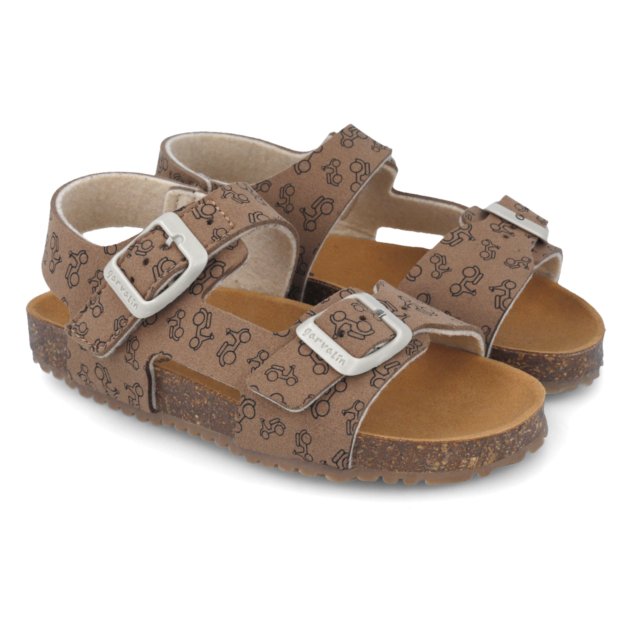 Flexible Sandals, Brown with Motors