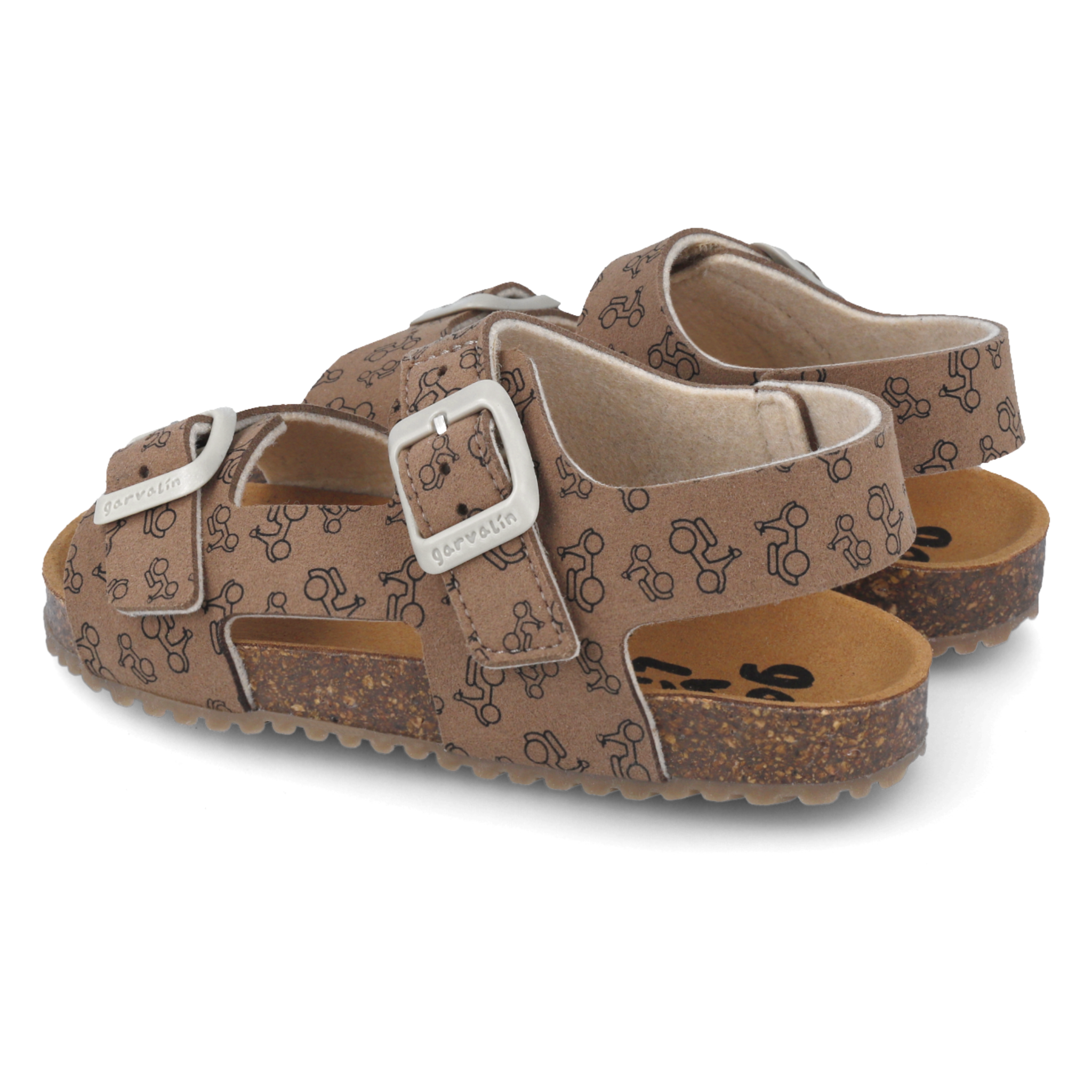 Flexible Sandals, Brown with Motors