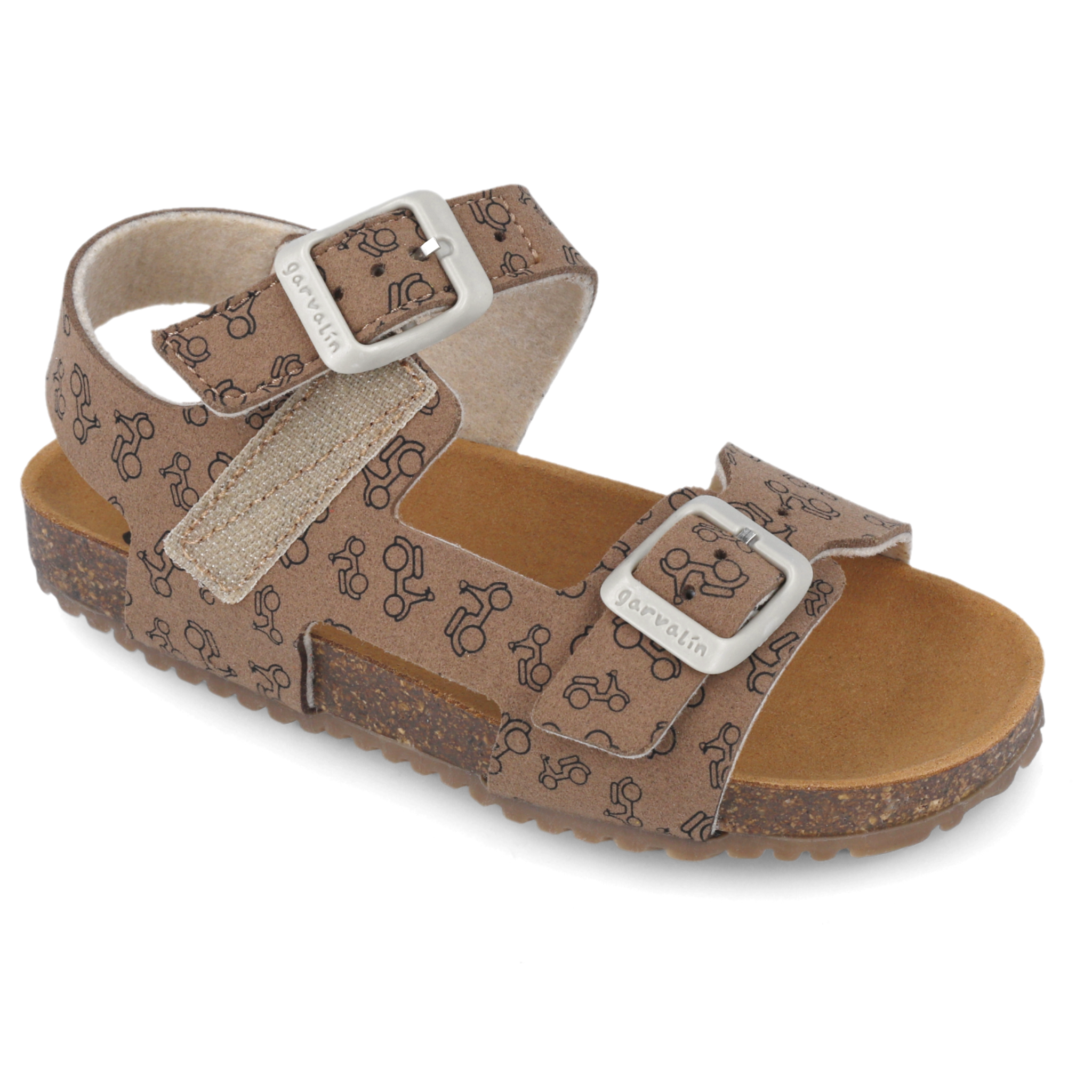 Flexible Sandals, Brown with Motors