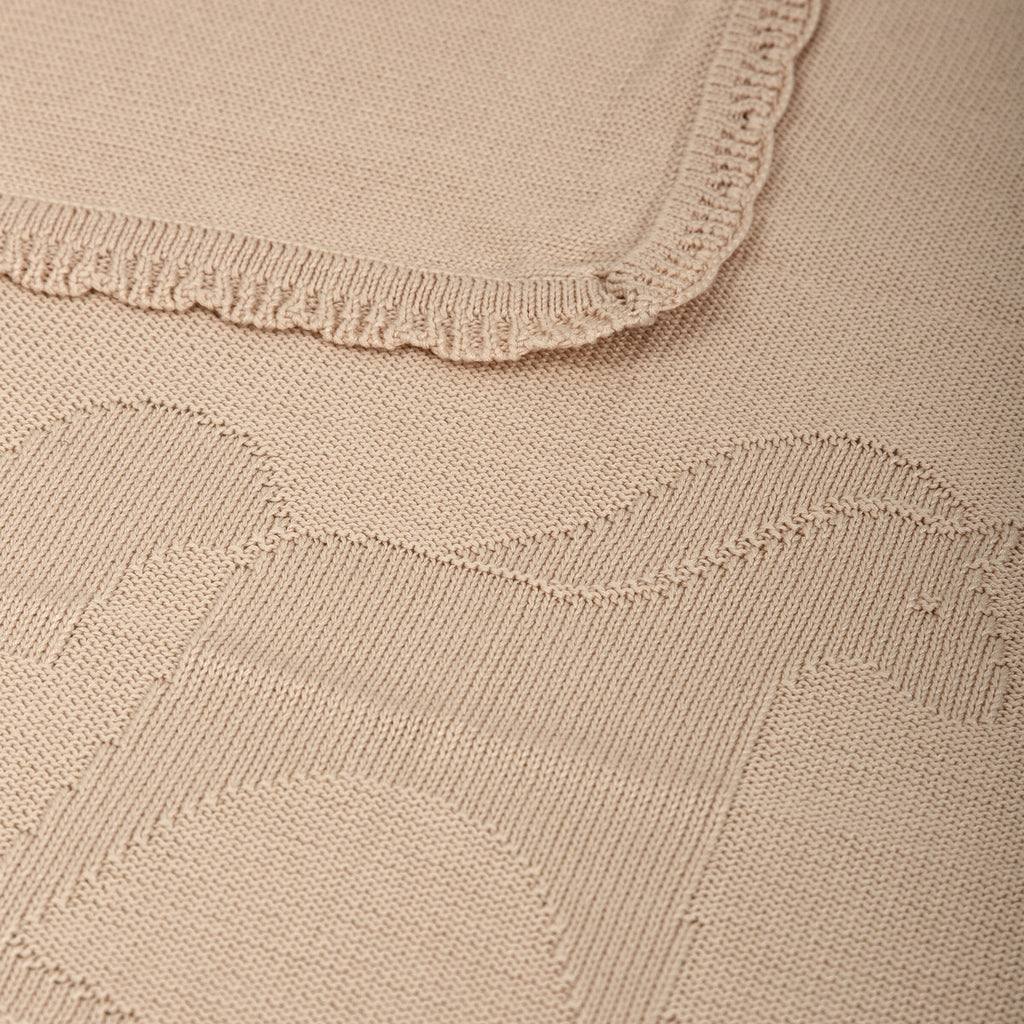 Coperta in maglia di bambù e cotone bio 75×90 cm, Lino