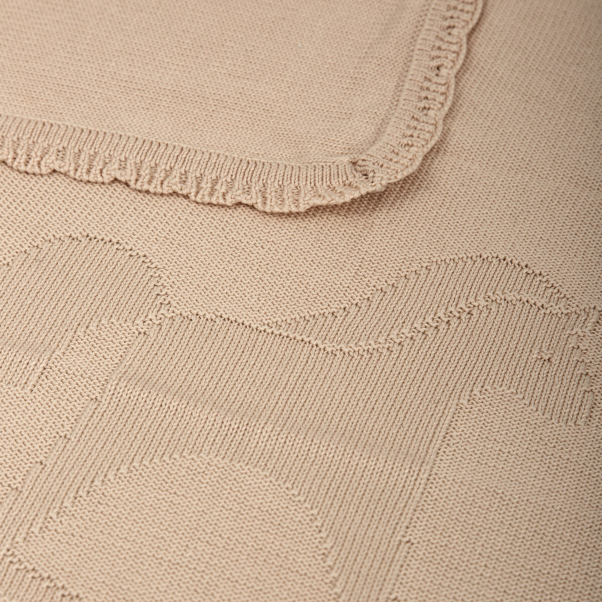 Coperta in maglia di bambù e cotone bio 75×90 cm, Lino