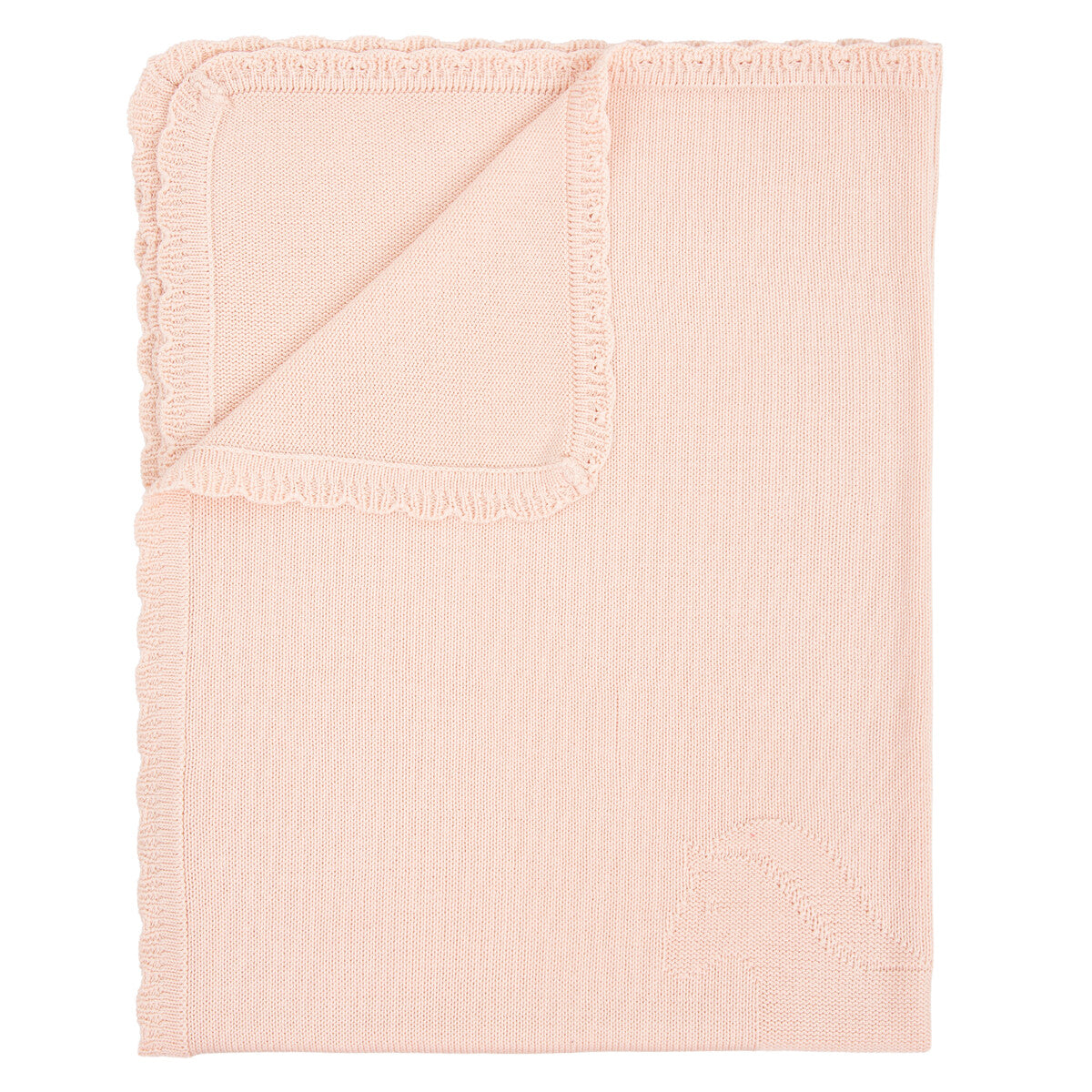 Coperta in maglia di bambù e cotone bio 75×90 cm, Rosa