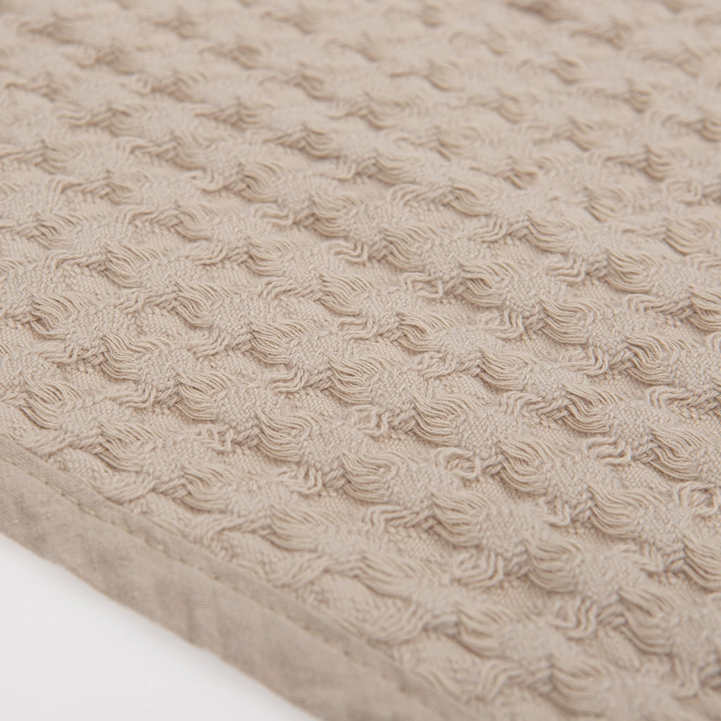 Organic Cotton Crochet Blanket, Camel 