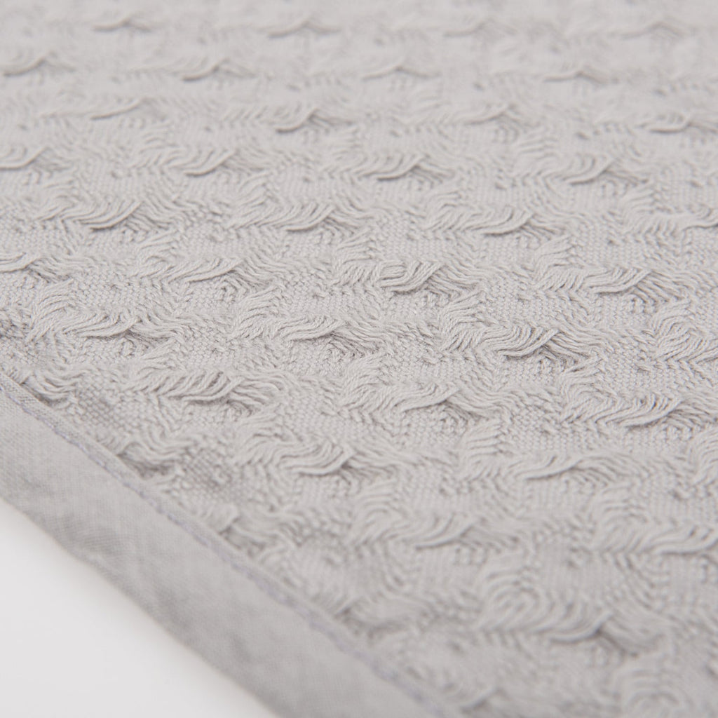 Organic Cotton Crochet Blanket, Grey 