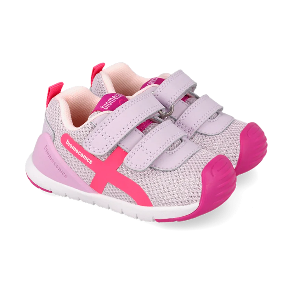 Baskets barefoot premiers pas Biogateo lavande