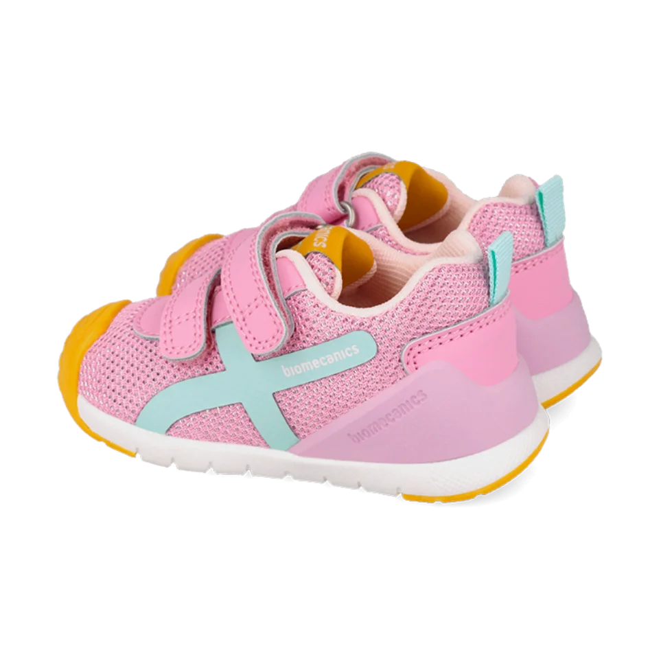 Baskets barefoot premiers pas Biogateo rose
