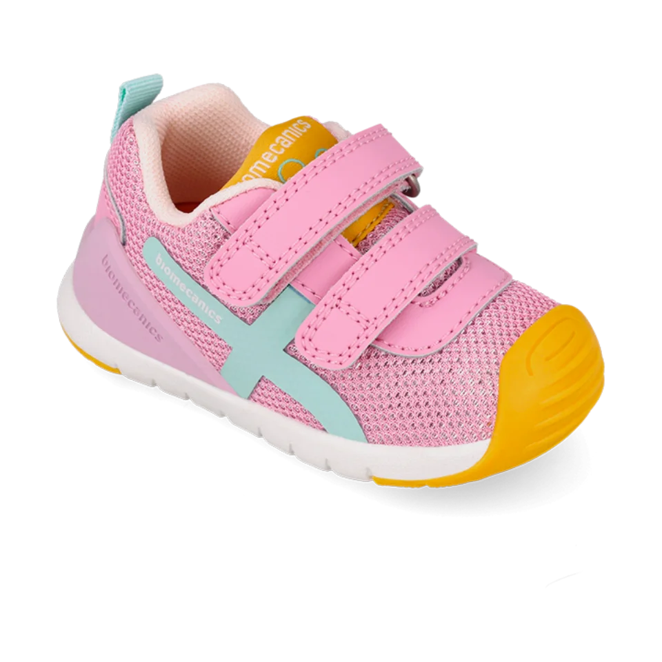 Baskets barefoot premiers pas Biogateo rose