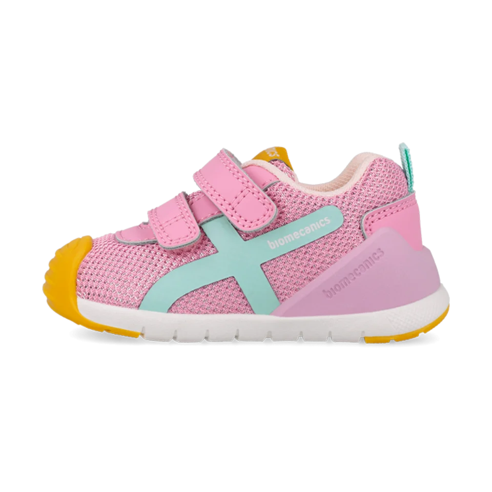Baskets barefoot premiers pas Biogateo rose