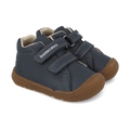 Bottines barefoot en nubuck bleu marine