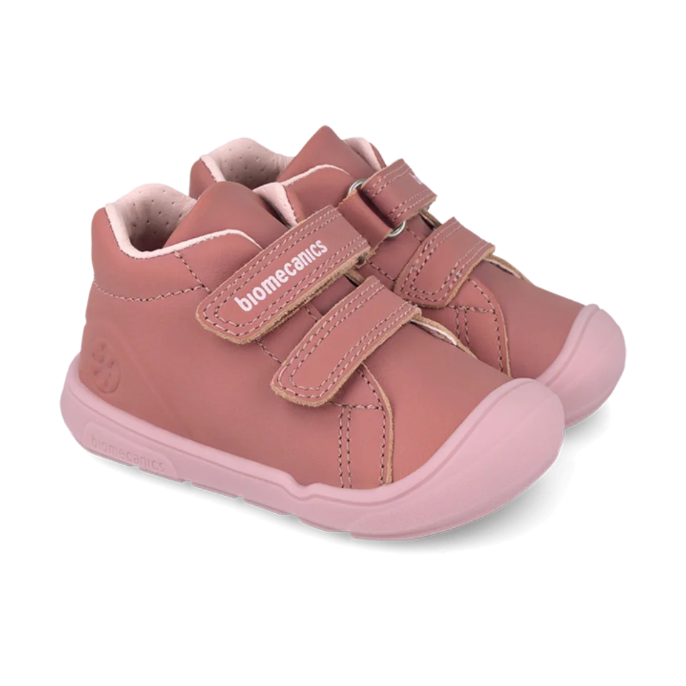 Bottines barefoot en nubuck rose