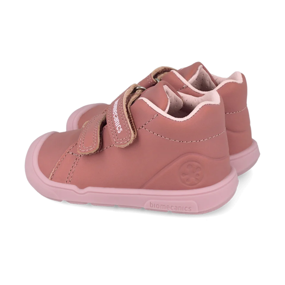 Bottines barefoot en nubuck rose