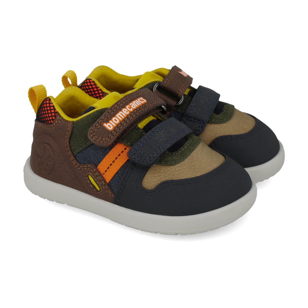 Sneakers barefoot primi passi in pelle multicolore