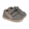 Sneakers barefoot primi passi in pelle grigio