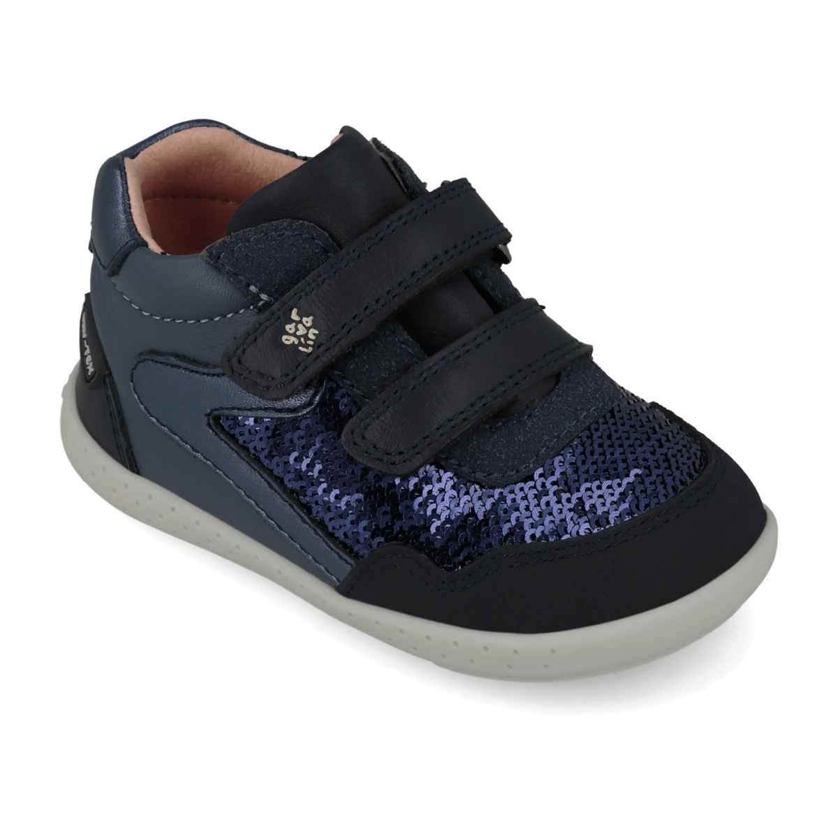 Bottines barefoot imperméables, bleu marine et sequins