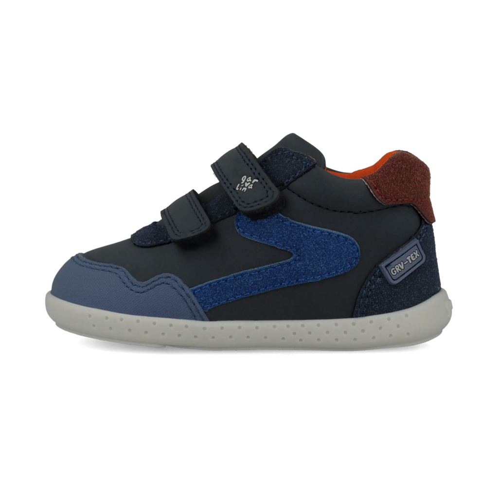 Waterproof barefoot ankle boots, Navy and blue