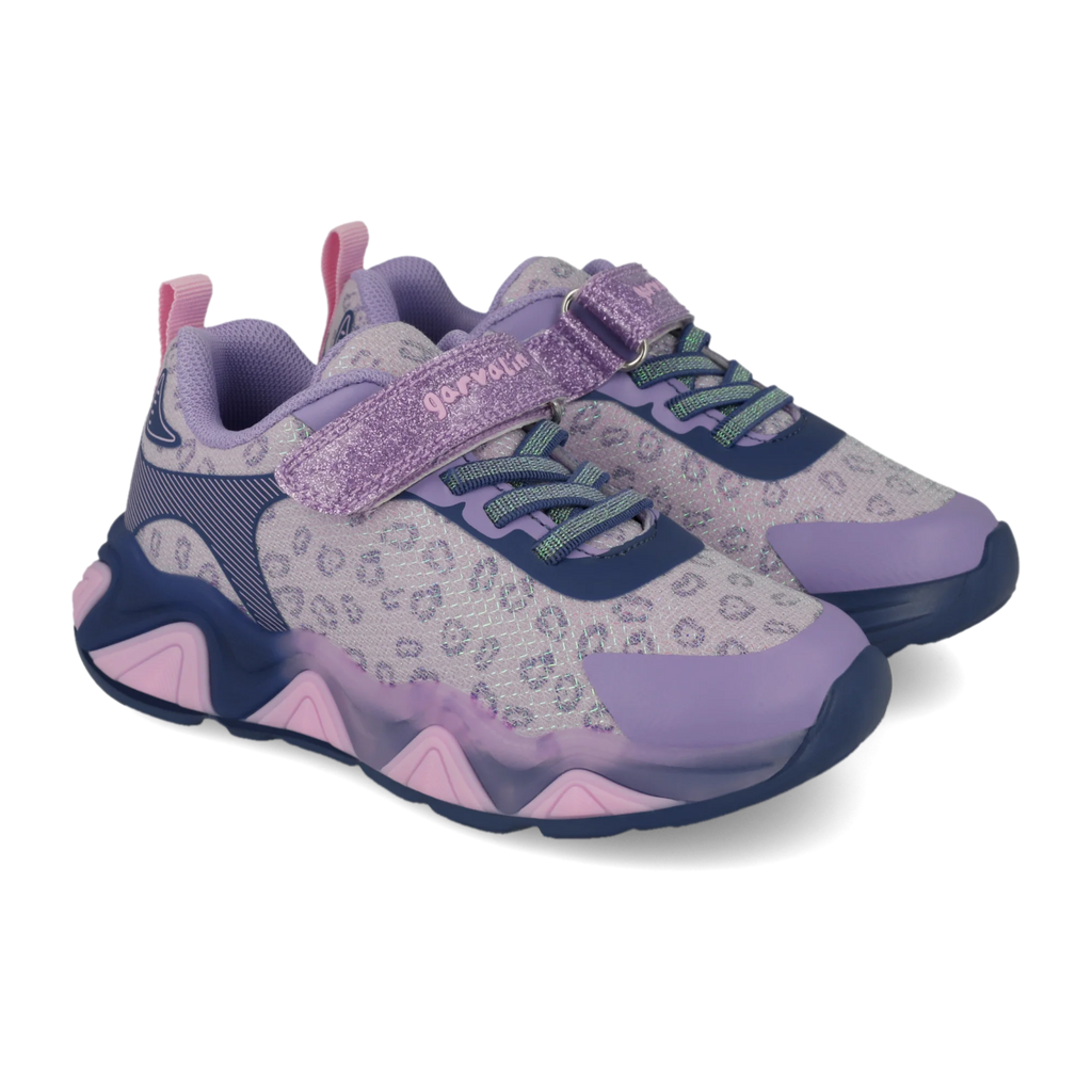 Sneakers con luci Lilla e blu