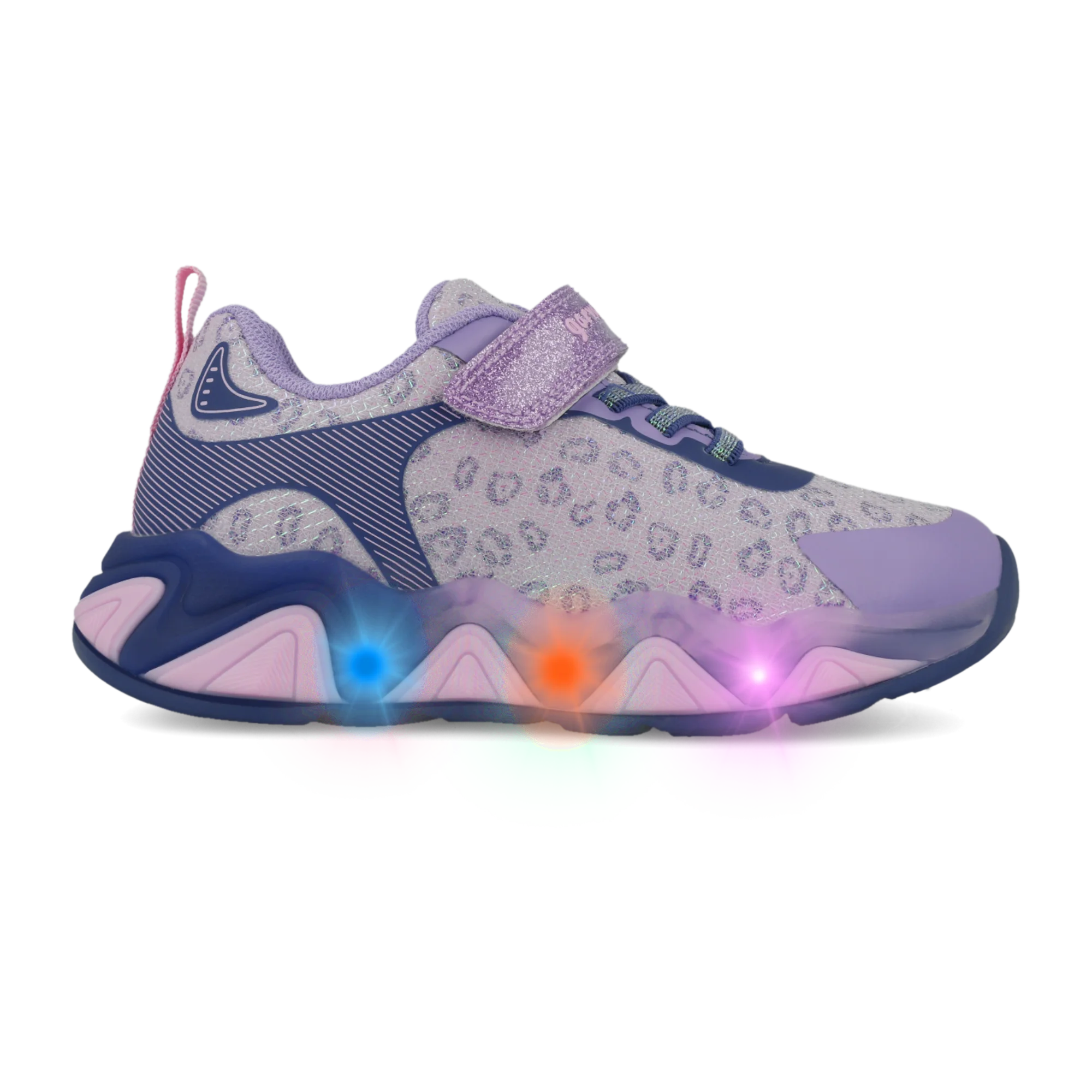 Sneakers con luci Lilla e blu