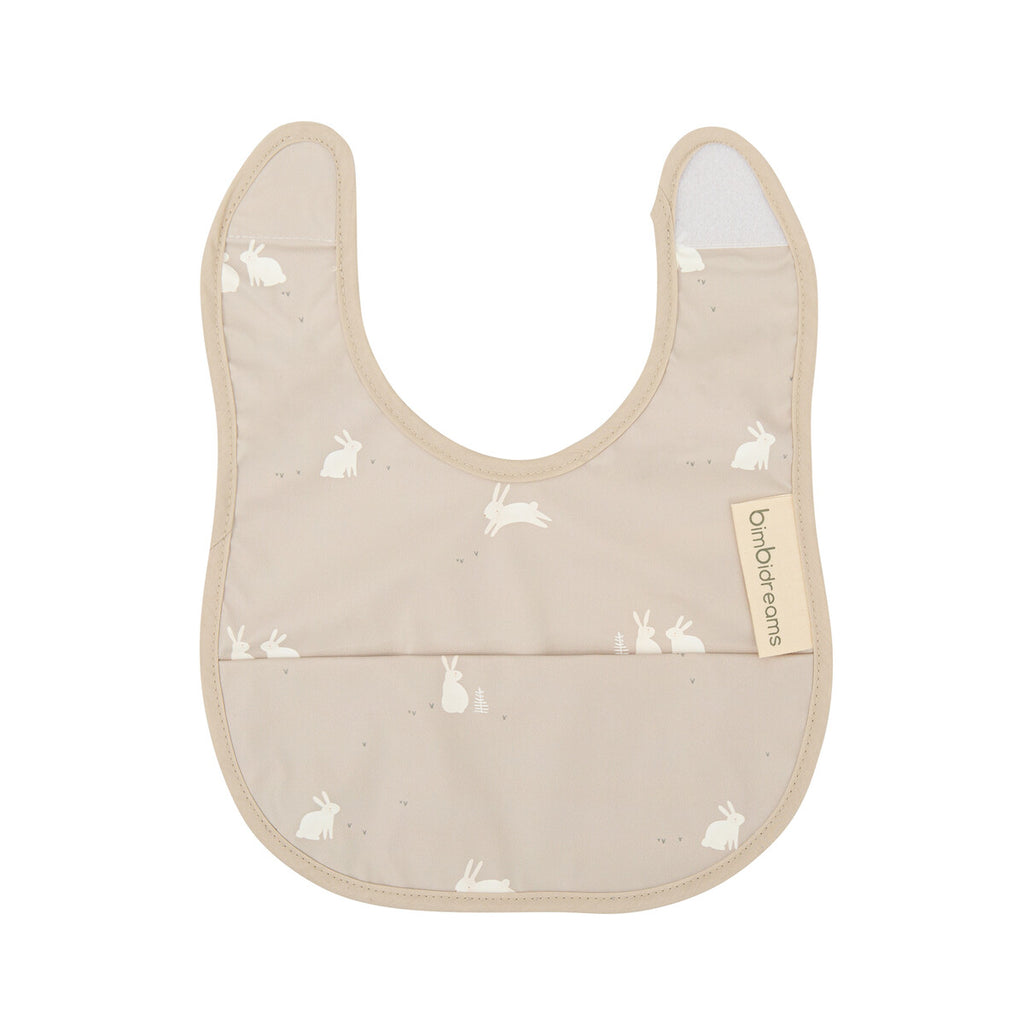 Bib with front pocket, Bunny