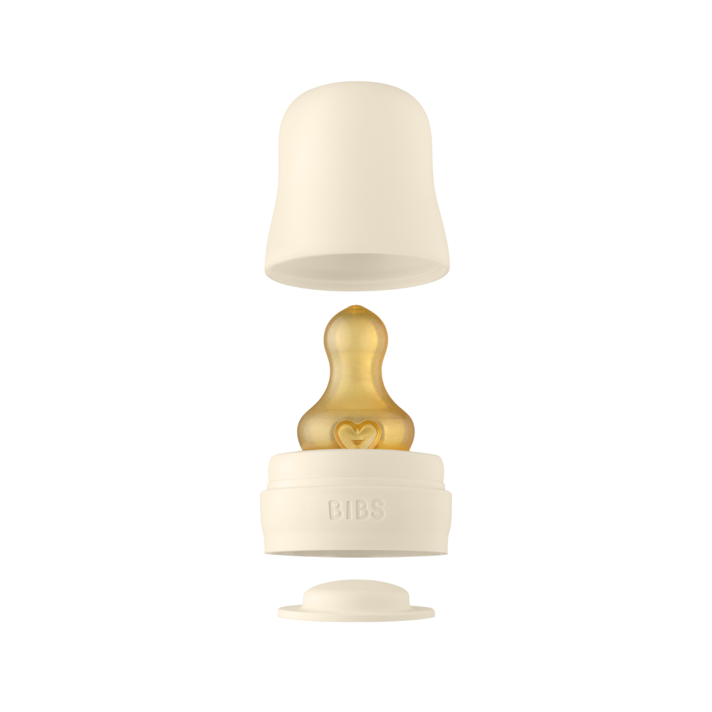 Bibs 110ml glass baby bottle, Ivory
