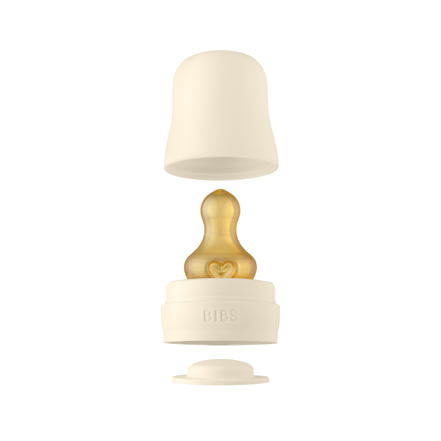 Bibs 110ml glass baby bottle, Ivory