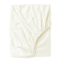 Cotton fitted sheet for cot 50x80, Ecru 