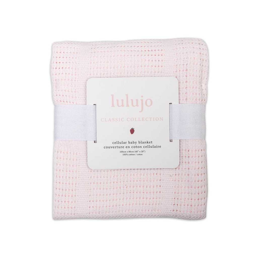 Honeycomb Cotton Baby Blanket – Pink (100cm x 80cm)