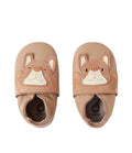 Chaussons en cuir souple, Peeking Puppy Warm Taupe