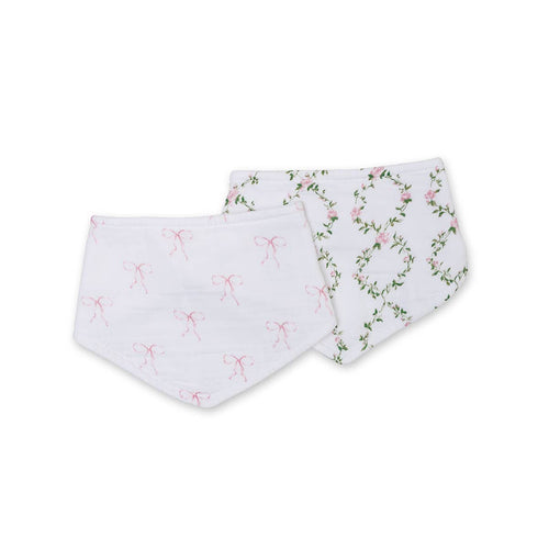 Bavoirs bandana, Lot de 2, Nœuds/Roseraie