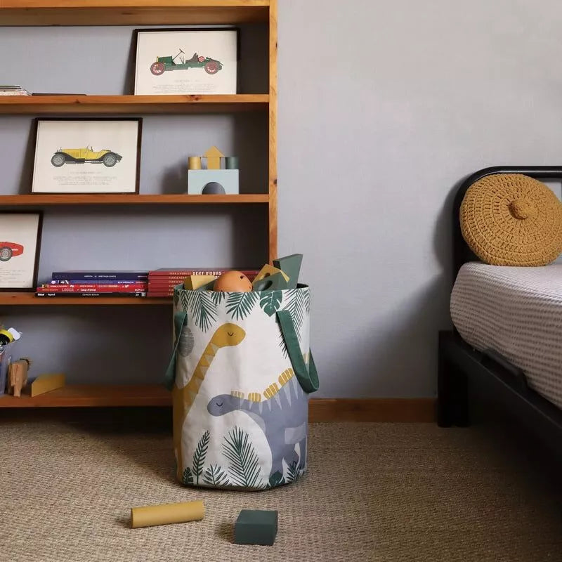Large cotton toy basket - Dinosaur