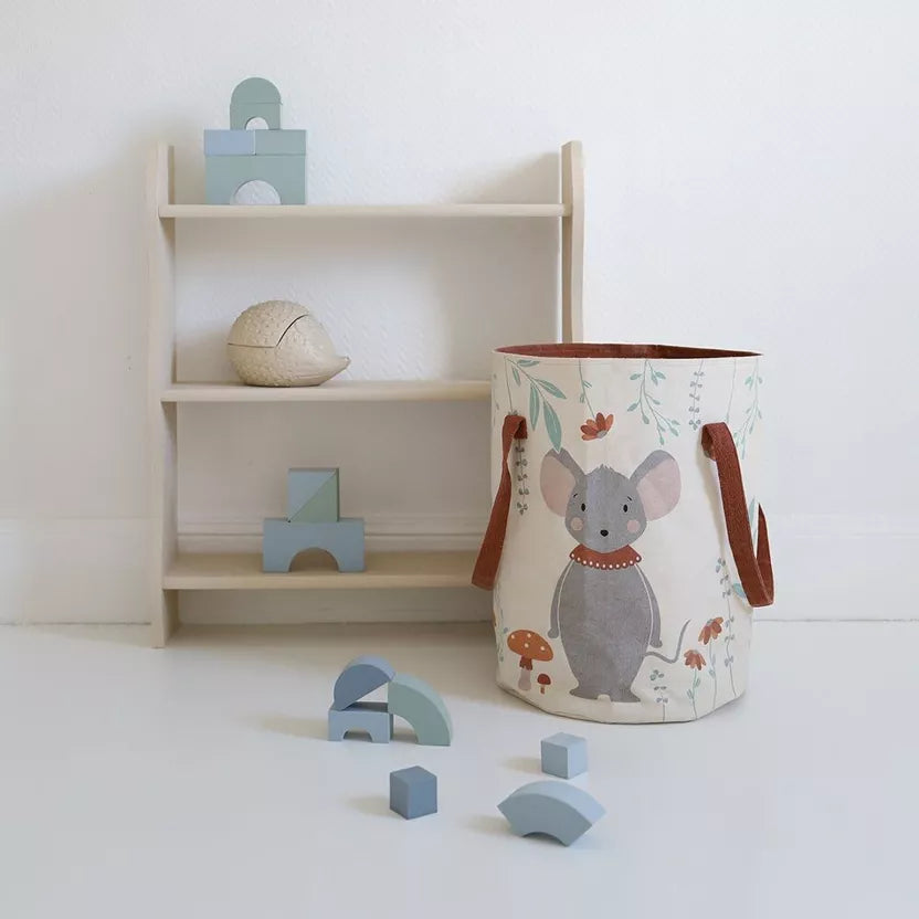 Large cotton toy basket - Mouse