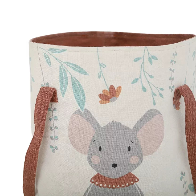 Large cotton toy basket - Mouse