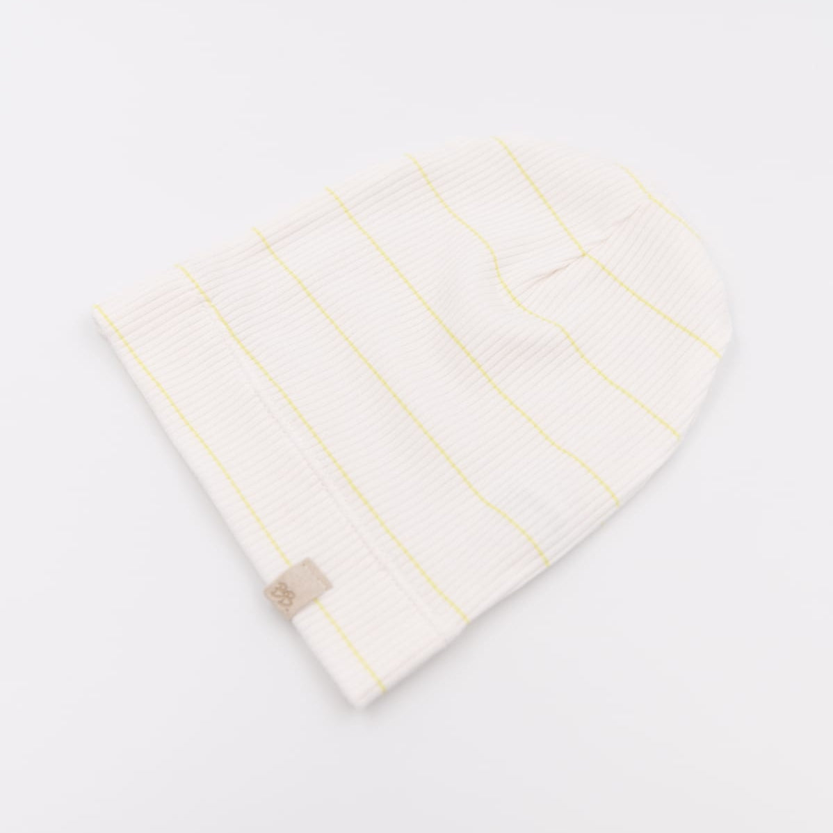Cappellino beanie in bambù bio, Stripe lime