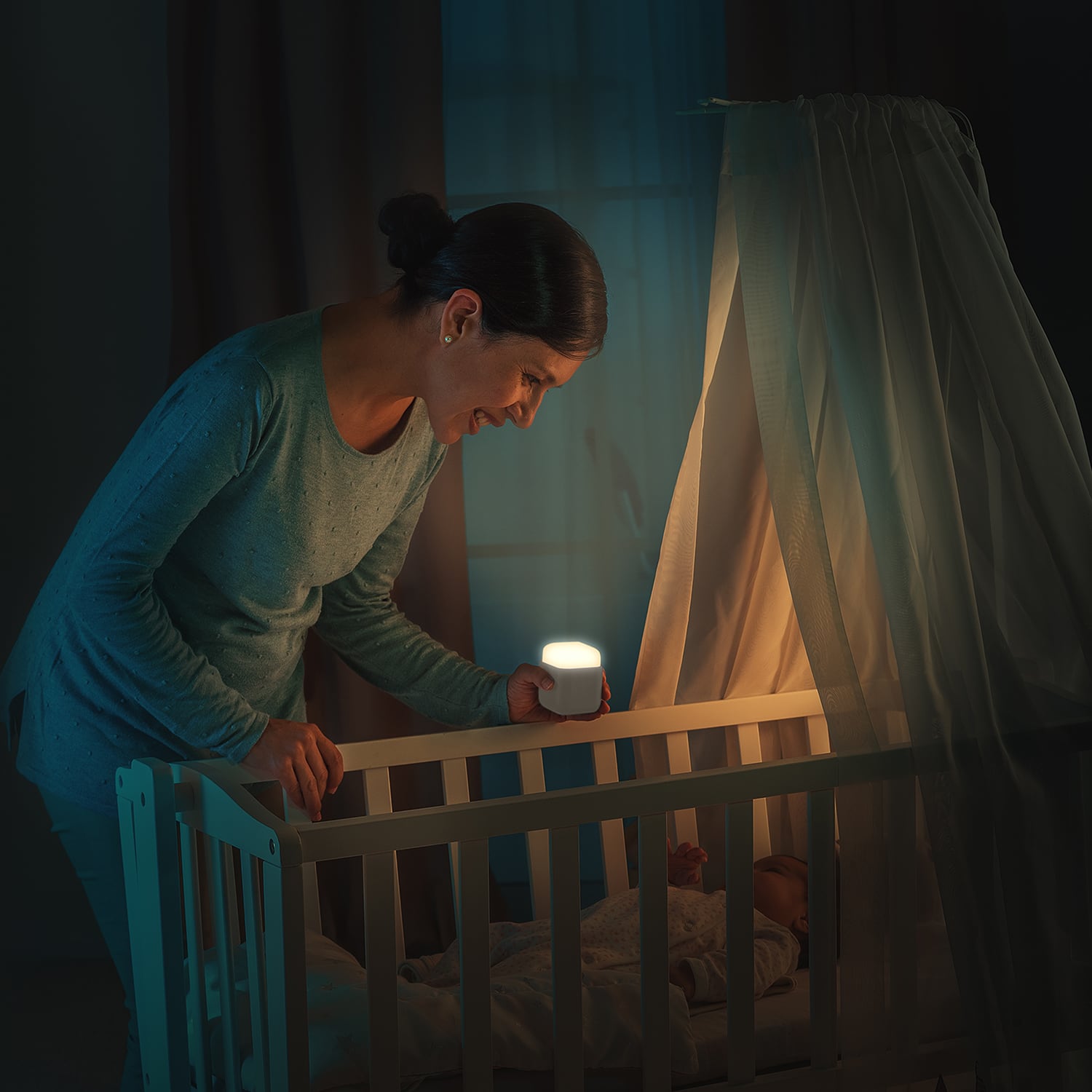 Luce notturna con sensore 2 in 1