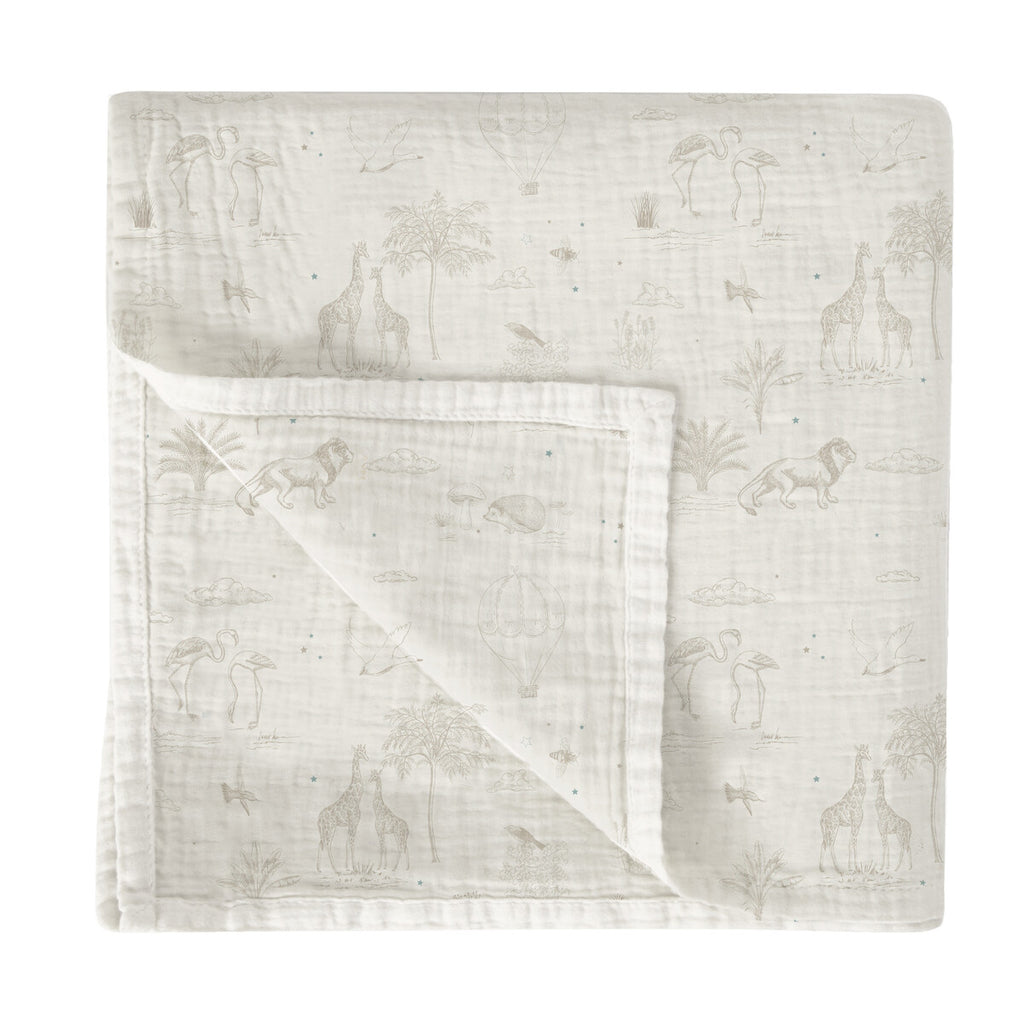Couverture en mousseline de bambou 120x120cm, Noe