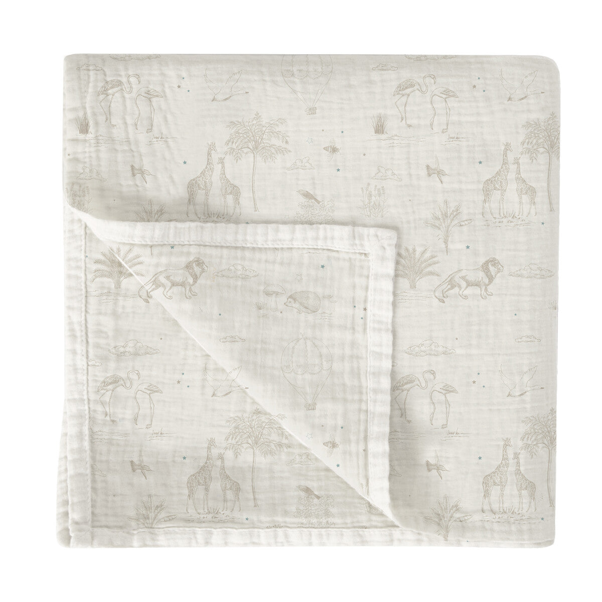 Couverture en mousseline de bambou 120x120cm, Noe