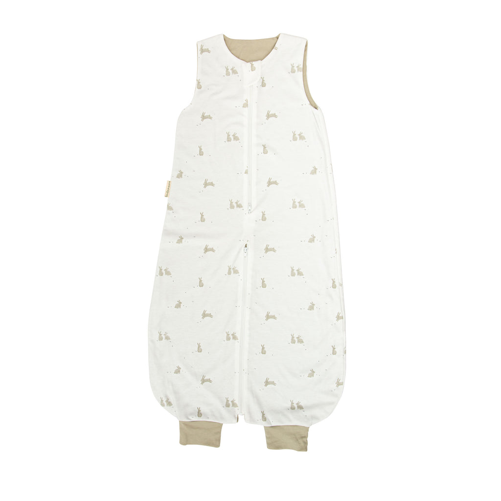 Evolutionary summer sleeping bag bamboo organic cotton, 4-24 months, Tog 1 Bunny