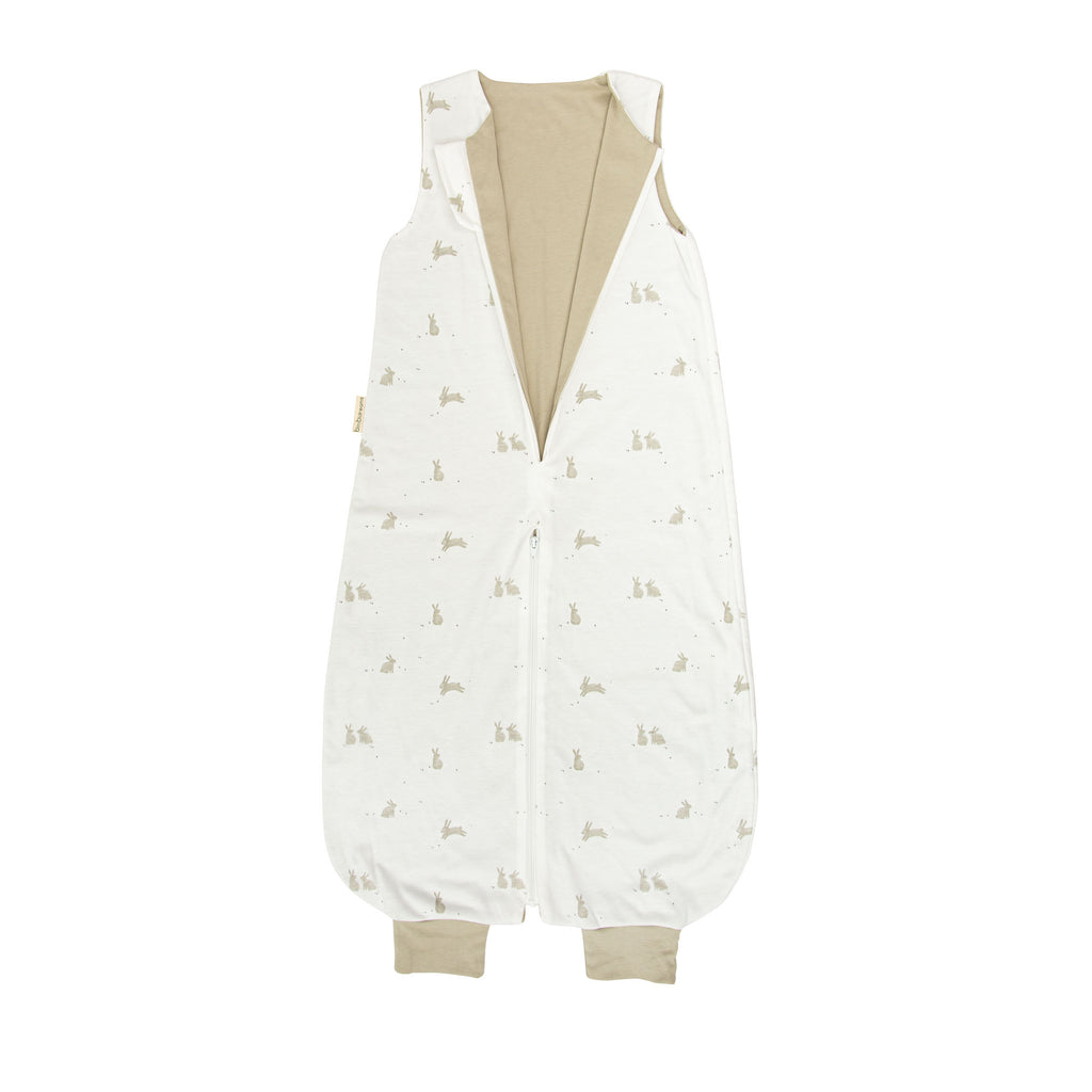 Evolutionary summer sleeping bag bamboo organic cotton, 4-24 months, Tog 1 Bunny