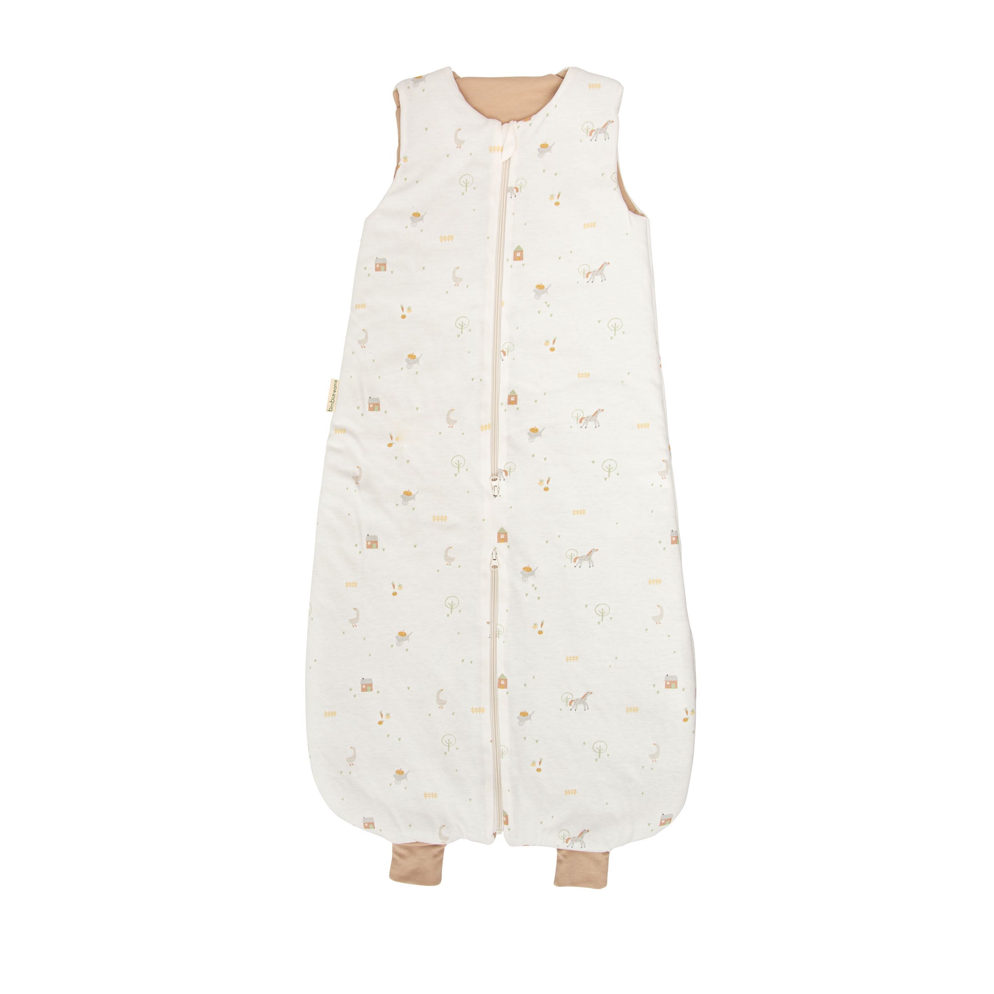 Evolutionary summer sleeping bag bamboo organic cotton, 4-24 months, Tog 1 Farm