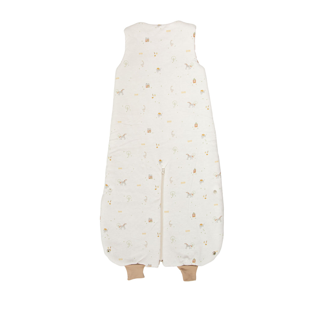 Evolutionary summer sleeping bag bamboo organic cotton, 4-24 months, Tog 1 Farm