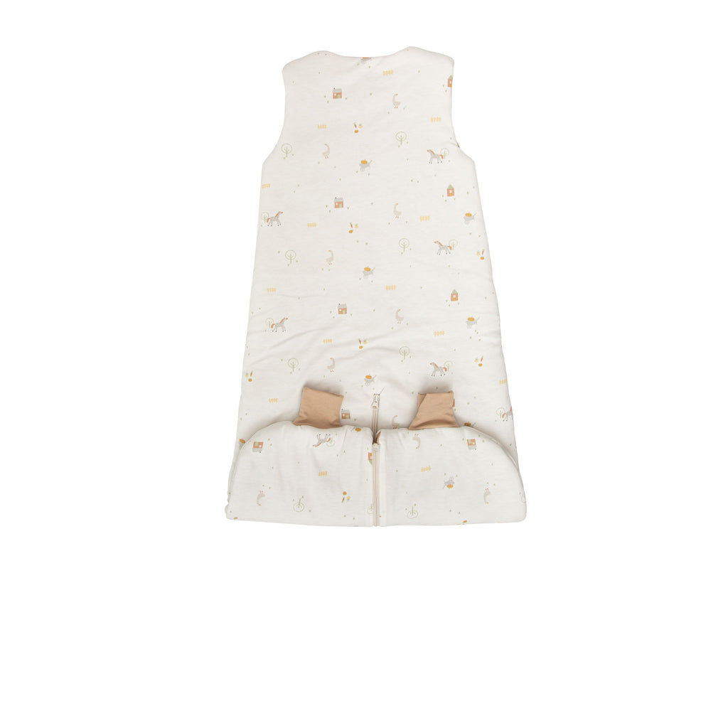 Evolutionary summer sleeping bag bamboo organic cotton, 4-24 months, Tog 1 Farm