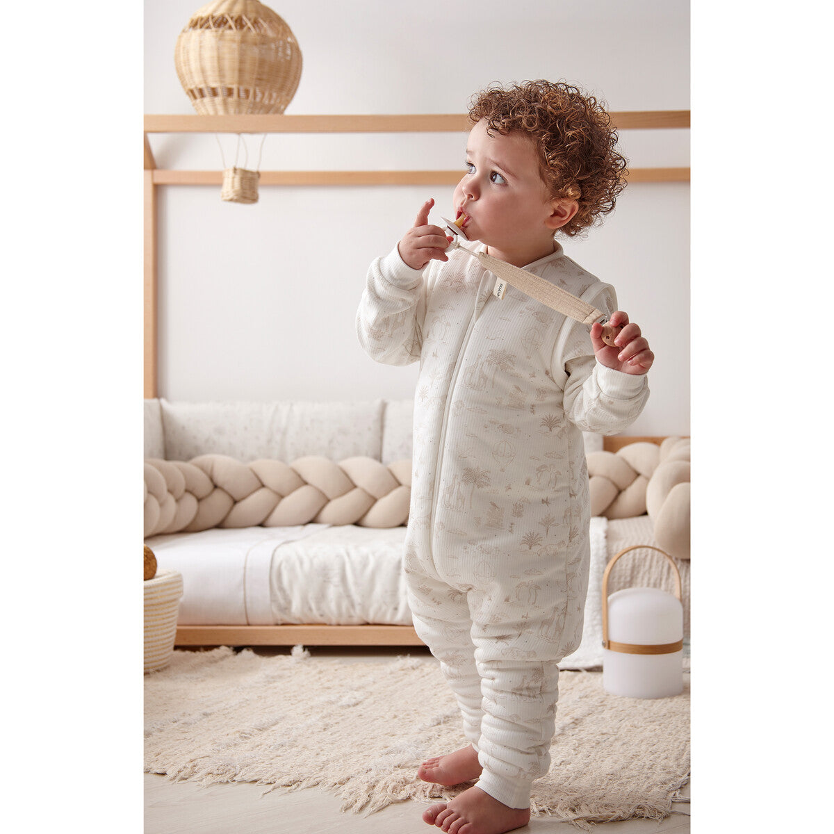 Sleeping bag pajamas with feet and sleeves 75 cm TOG 2.5 Noé