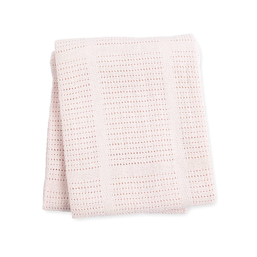 Honeycomb Cotton Baby Blanket – Pink (100cm x 80cm)