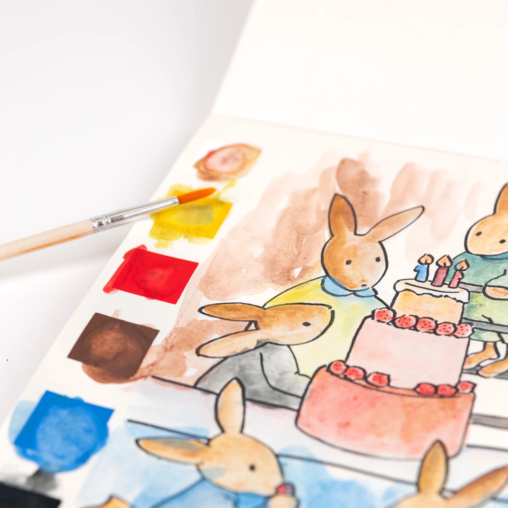 Pittura tavolozza magica con pennello, 12 disegni