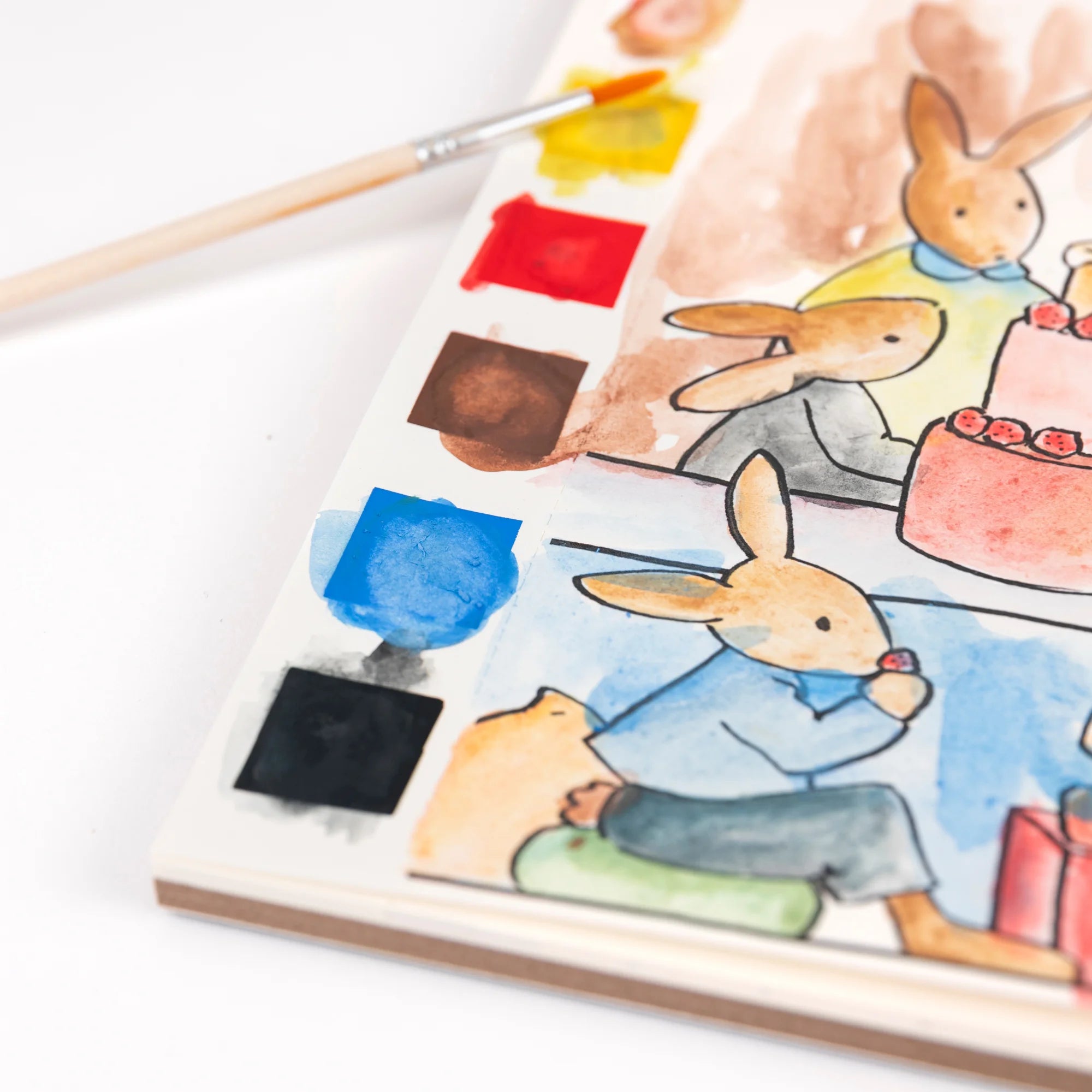 Pittura tavolozza magica con pennello, 12 disegni