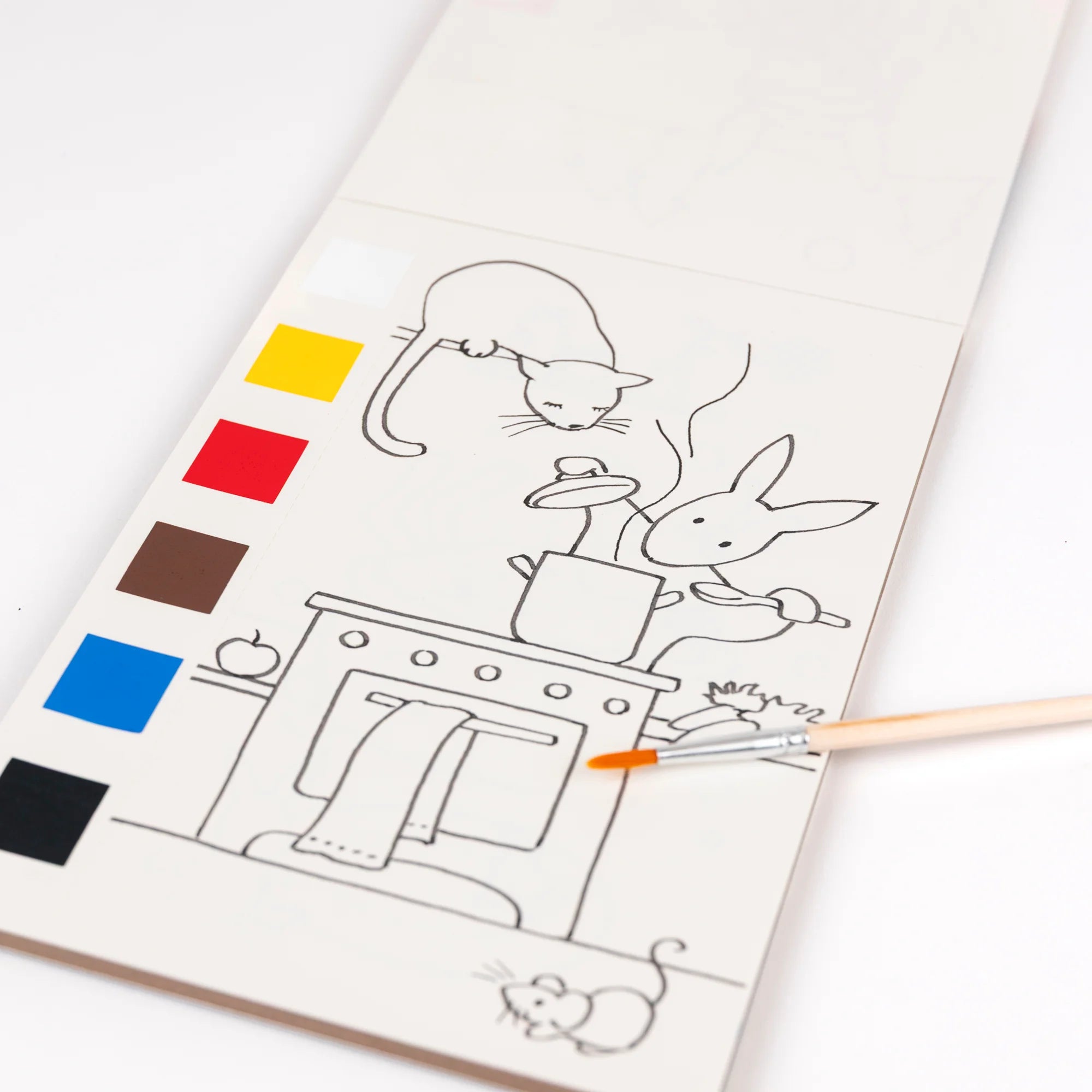 Pittura tavolozza magica con pennello, 12 disegni